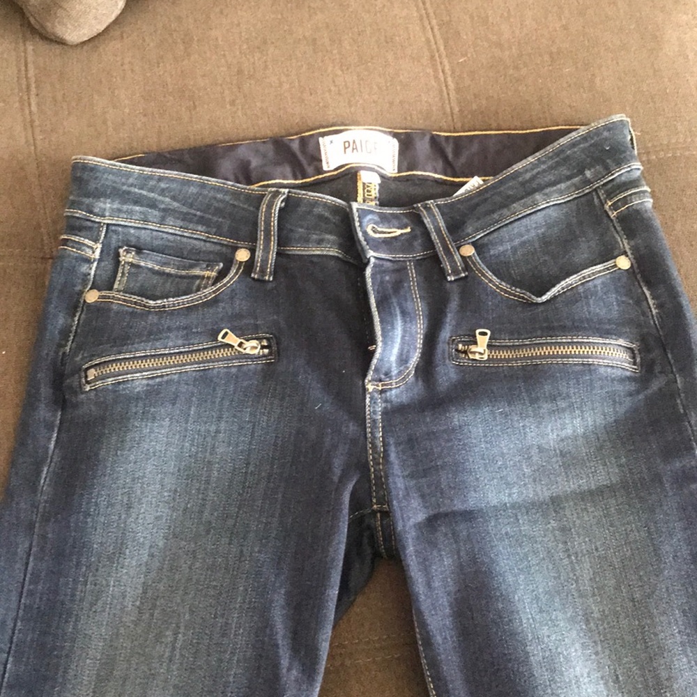 Paige crop zip anklet jeans